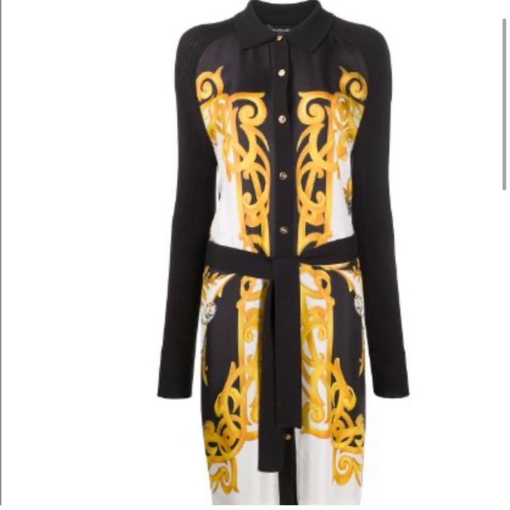 Versace Barocco-print shirt dress